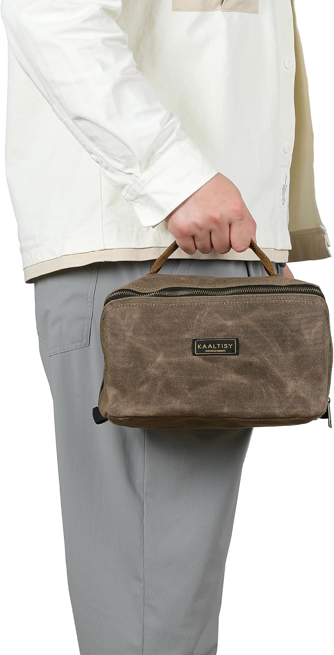Canvas Tool Bag, Zippered Tool Pouch with Handle, 16 OZ Waxed Canvas Tool Storage Organizer | 2-Pack | 9.5"L x 10.5"W x 5.5"H (Opened) - Grey