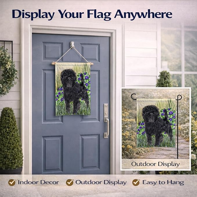 Caroline's Treasures SS8151GF Affenpinscher Garden Flag Mailbox Flag Decorative Yard Flag Banner Outside Patio Artwork Yard Flower Beds, Garden Size, Multicolor