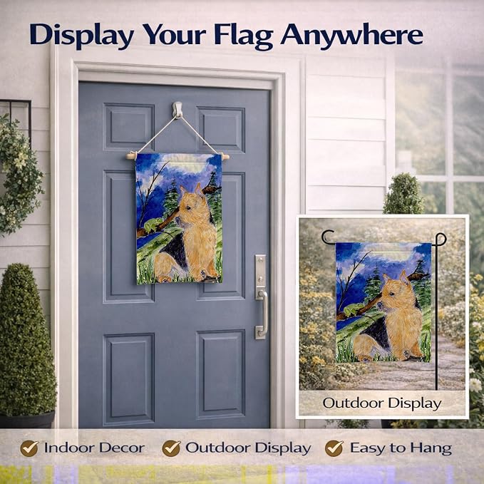 Caroline's Treasures SS8984GF Norwich Terrier Garden Flag Mailbox Flag Decorative Yard Flag Banner Outside Patio Artwork Yard Flower Beds, Garden Size, Multicolor