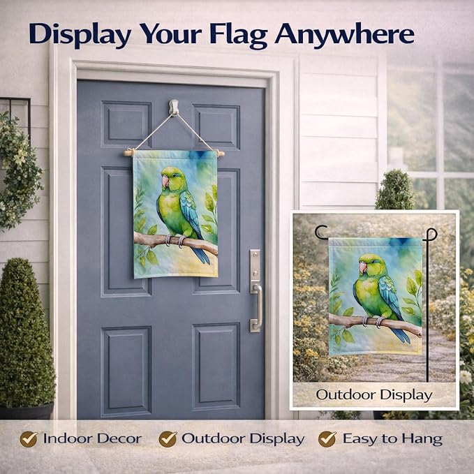 Caroline's Treasures Parrotlet Garden Flag Mailbox Flag Decorative Yard Flag Banner Outside Patio Artwork Yard Flower Beds, Garden Size, Multicolor