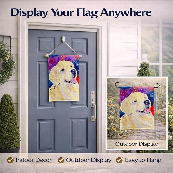 Caroline's Treasures SS8753GF Golden Retriever Garden Flag Mailbox Flag Decorative Yard Flag Banner Outside Patio Artwork Yard Flower Beds, Garden Size, Multicolor
