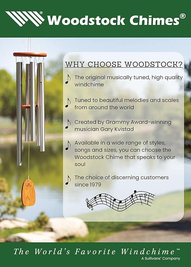 Woodstock Chimes Signature Collection, Bells of Paradise, Black 68", Decor Designs Wind Chimes for Outdoor, Patio, Home or Garden Décor (BPK68)