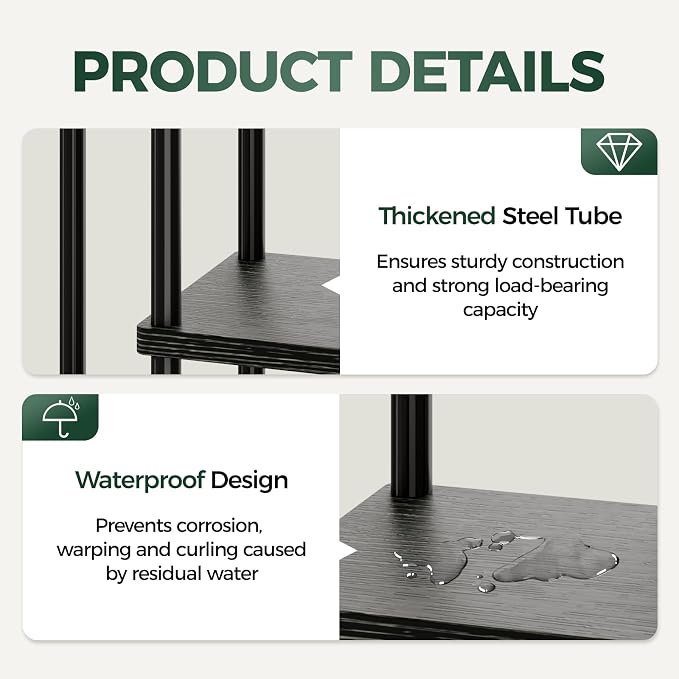 Bamworld Tall Plant Stand Indoor 6 Tier Plant Holder for Multiple Plants Corner Shelf Stand for Patio Garden Balcony Living Room Bedroom Dark Brown