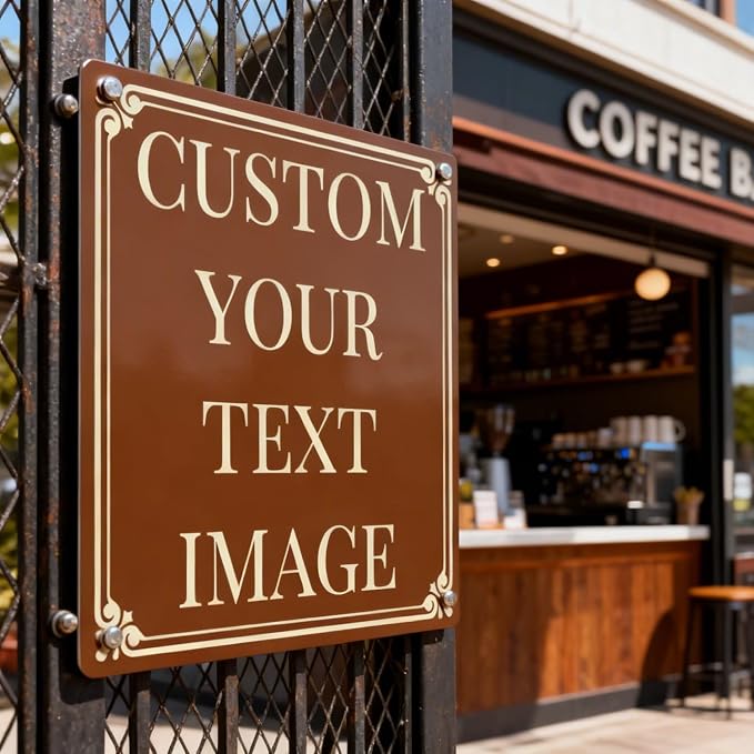 Custom Metal Sign Outdoor – 18x18 inch Aluminum with Reflective Option, Single or Double Sided, Fade Resistant & Rust-Free All-Weather