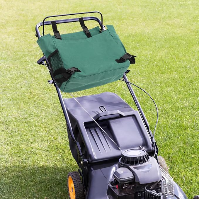 ORFOFE Large Capacity Lawn Mower Storage Bag Adjustable Oxford Fabric Mower Tool Organizer Detachable Garden Accessory Pouch for Outdoor Power Tools