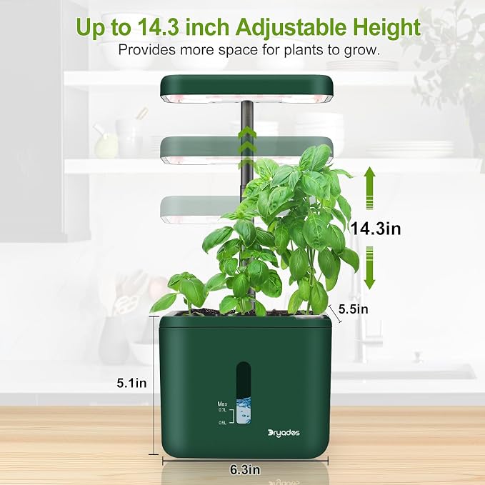 2-Pack Indoor Planting System Smart Soil Growing Kit with 17-W LED Grow Light Automatic Timed Watering Planters Gift for Friends/Women (No Seeds&Soil)