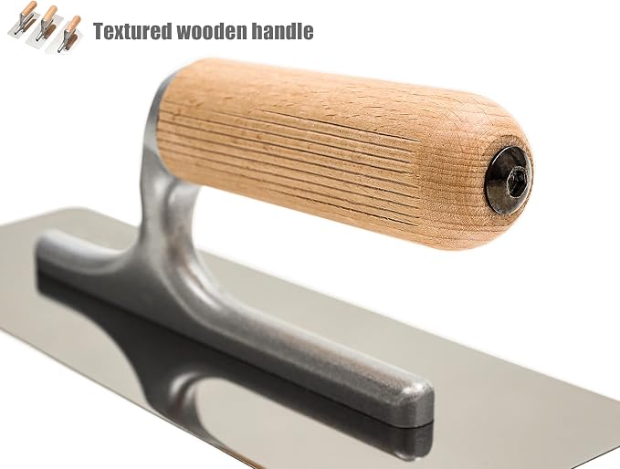 Polished Stainless Steel Venetian Plaster Trowel Set 3 PC Paint Plastering Finishing Hand Tools