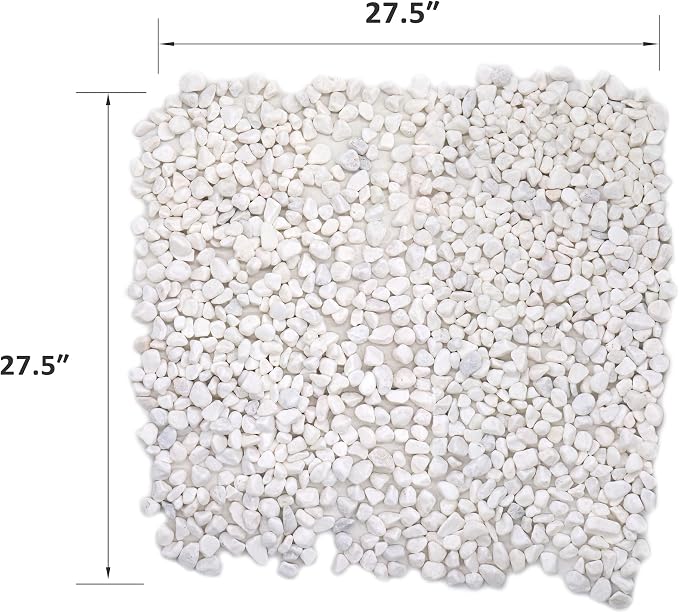 Rocks for Plants. White Decorative Pebbles. 0.5 to 1 Inch 18 lbs. for Garden, Landscaping, Indoor, Vase fillers, Crafting, Succulents, pots, Plants