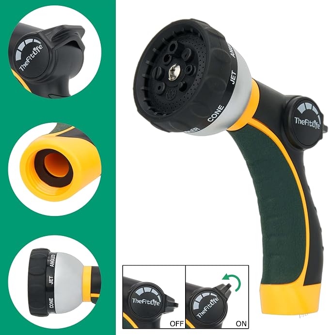 TheFitLife Flexible Metal Garden Hose - Upgrade Leak and Fray Resistant Design, Stainless Steel Water Hose with Solid Fittings and Sprayer Nozzle, Lightweight Kink Free Durable Easy Storage (75 FT)