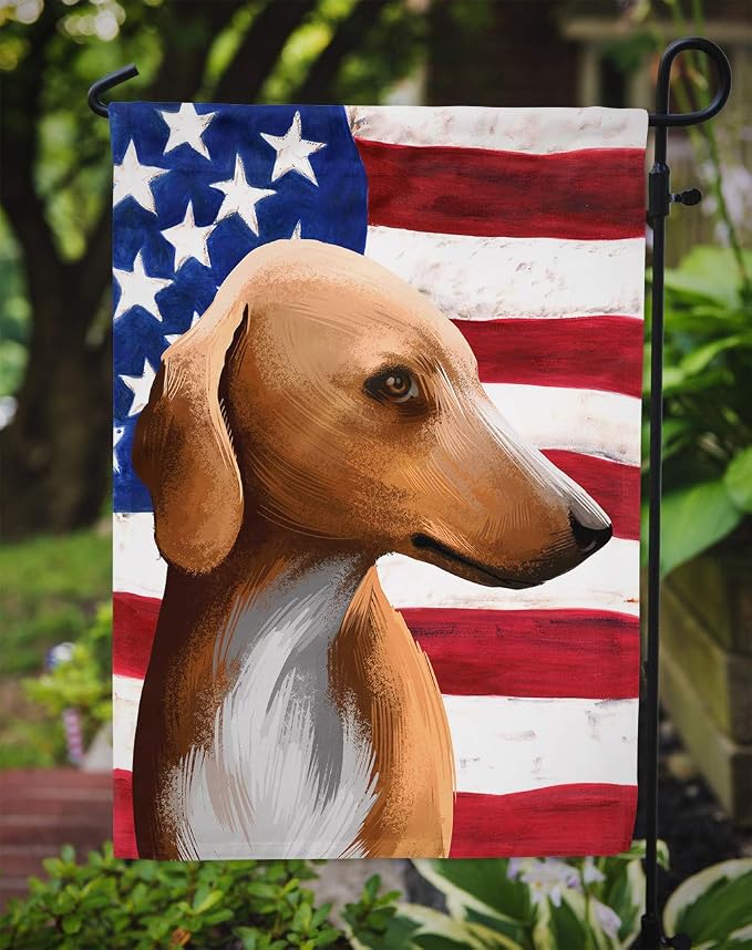 Caroline's Treasures CK6416GF Azawakh Hound American Flag Garden Flag Mailbox Flag Decorative Yard Flag Banner Outside Patio Artwork Yard Flower Beds, Garden Size, Multicolor