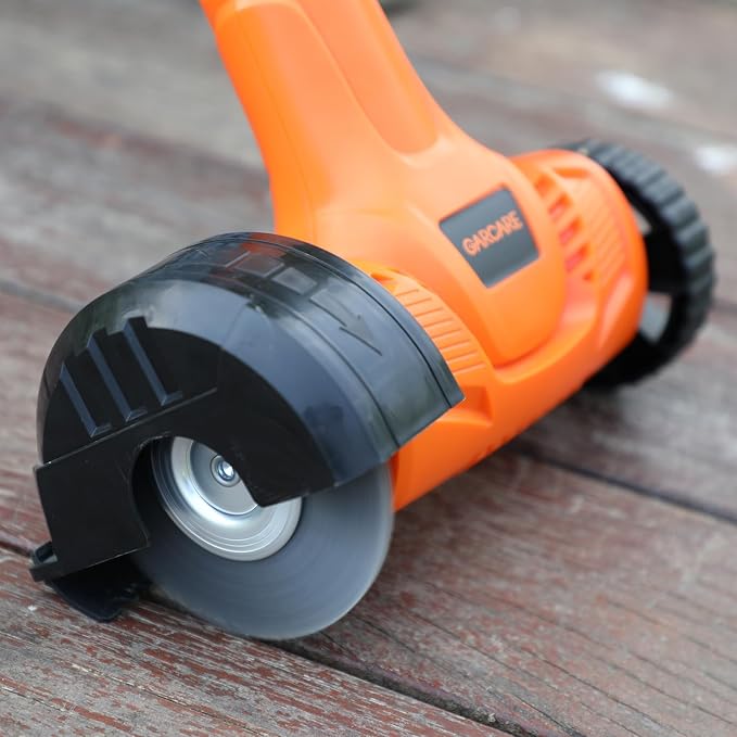 GARCARE 20V Cordless Patio Cleaner - Electric Crack Sweeper with Nylon & Steel Brush, 4.0Ah Battery for Driveway, Block Paving, Moss & Weed Removal