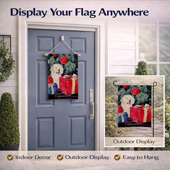 Caroline's Treasures SS8578GF Golden Retriever Garden Flag Mailbox Flag Decorative Yard Flag Banner Outside Patio Artwork Yard Flower Beds, Garden Size, Multicolor