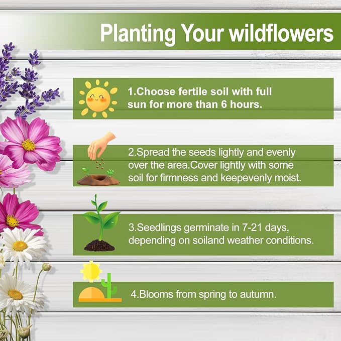 160,000+ Wildflower Seeds Bulk for Planting(4oz) – 13 Varieties Perennial & Annual Mix, Attract Bees, Butterflies & Hummingbirds, High Germination for Pollinator Garden, Gift for Woman