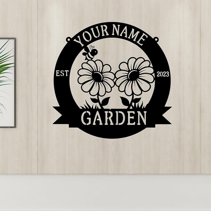 Personalized Welcome Signs for Mom's or Grandma's Garden, Outdoor Veggie Garden Decorative Sign, Gift for Gardener