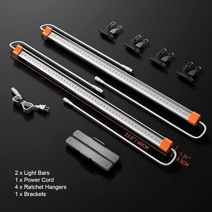 Spider Farmer SUPP-R30 Red LED Grow Light Bars 23.6" Long, 660nm Deep Red Supplemental Light for Indoor, Grow Tents