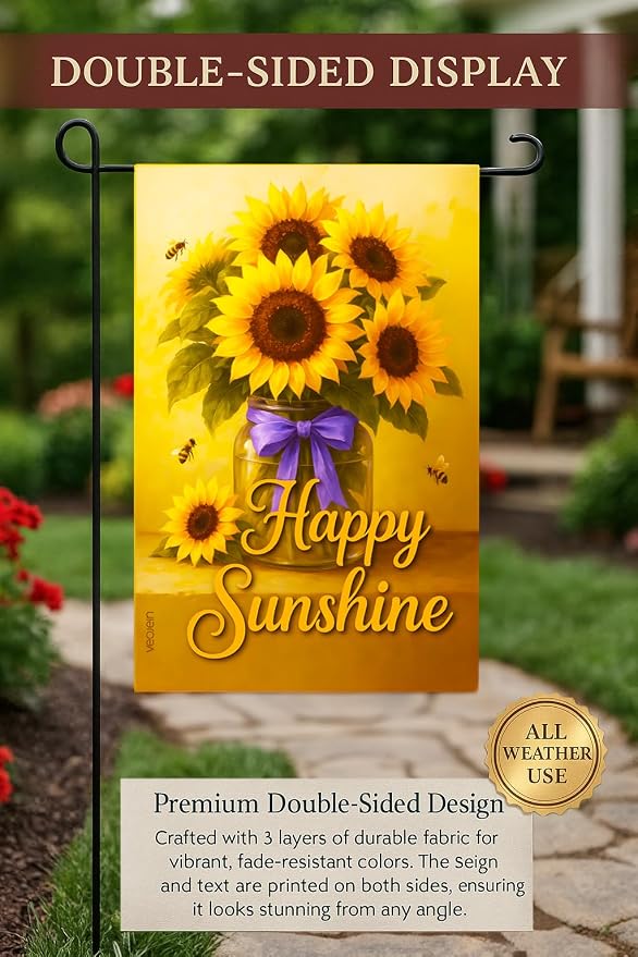 Premium 12 Pack Seasonal Garden Flags Set 12x18 Inch Double Sided, Burlap Outdoor Yard Flags for Spring, Summer, Fall, Winter, Easter, Mother’s Day, Valentine’s, St. Patrick’s, 4th of July, Halloween, Thanksgiving, Christmas