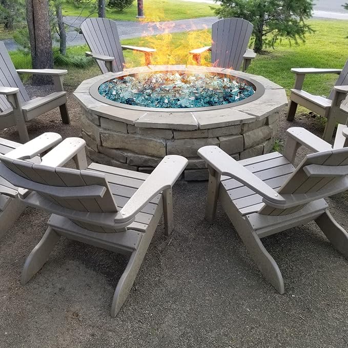 Stanbroil 25 Inch Drop-in Fire Pit Pan, Gas Fire Pit Burner Inserted for Propane & Natural Gas, BTU 147,000 Max