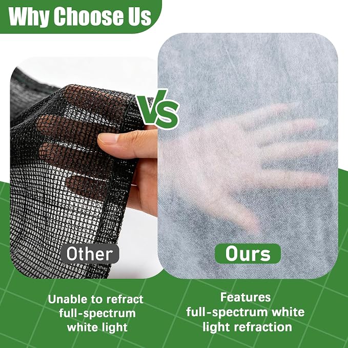 2PCS Plant Sun Protection Cloth, 10 X 30 Ft Non-Woven Garden Plant Shade Cloth White Cover Blanket Outdoor Bug Netting Sun Block for Protecting Plants Vegetable Rows from Direct Sunlight