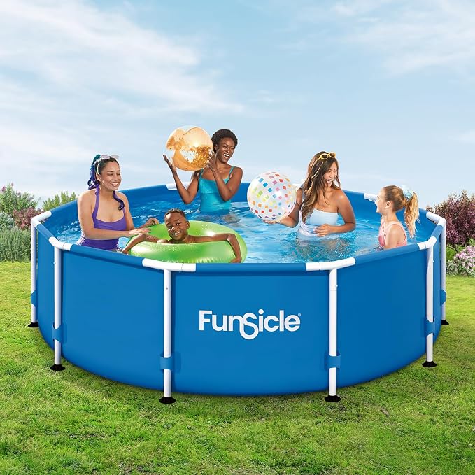 Funsicle 10' x 30" Activity Above Ground Metal Frame Pool, Repair Patch, Blue, Age 6 & up