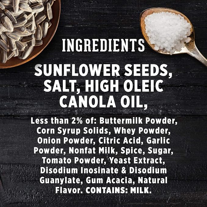 David, Sunflower Seeds, Roasted & Salted, Ranch, 5.25oz Bag (Pack of 2)