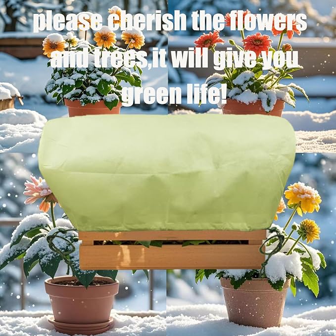 EJW Plant Covers, Freeze Protection for Plants,3 Pack 23.8"*11.8"*11.8" Frost Cloth for Plants,Plant Protectors for Winter,Frost Blankets for Plants, Used for Flower pots, Flower Boxes, Small Plants