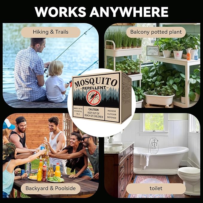 Mosquito Repellent 35 Balls – Mosquito Repellent Outdoor Patio & Indoor, Natural Mosquito Deterrent for Yard, Patio, Camping & Travel