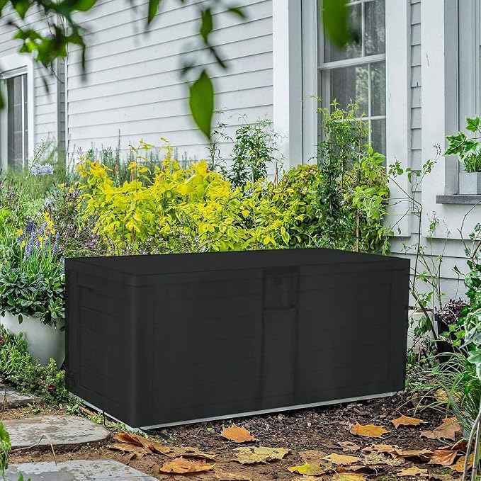 Outdoor Storage Box Cover for 60-70 Gallon Deck Box, Deck Box Cover, Waterproof Patio Storage Box Covers - 42 x 18 x 22 Inch