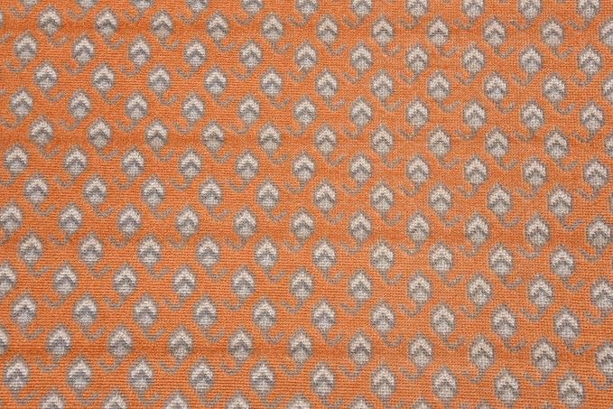 Unique Loom Williamsburg Collection Traditional Border with Dotted Center Area Rug, Round 8' 0" x 8' 0", Orange/Beige