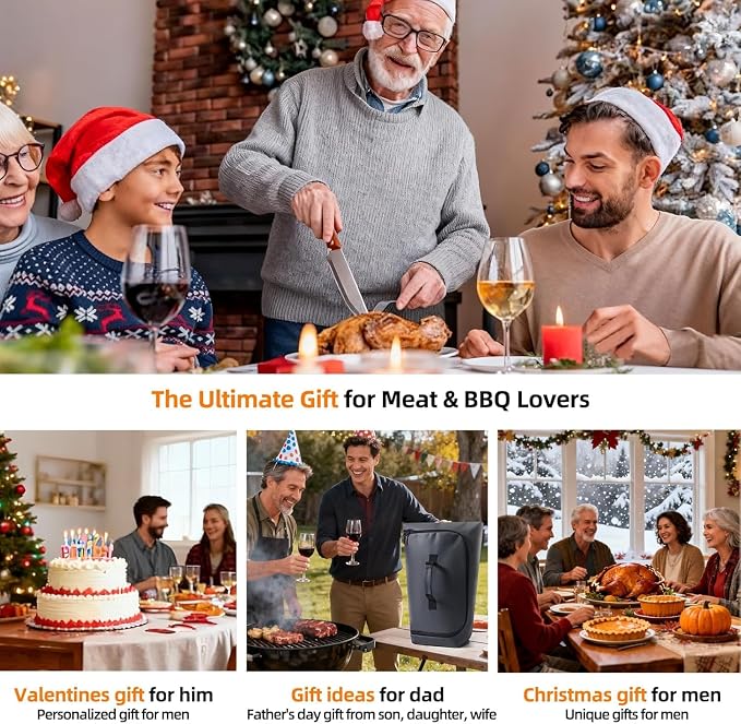 270° Opening BBQ Blanket for Resting Meat, Insulated Leak-Proof Meat Resting Bag for Brisket, Father's Day Birthday Gift for Men Dad Husband, Smoker Grilling Accessories for Kitchen Camping Party