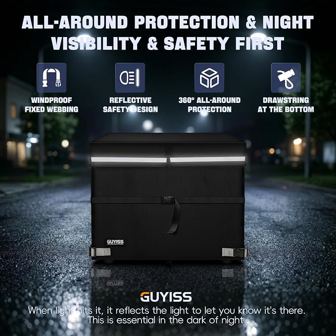 30×30×27 Inch Generator Covers for Outside. 900D+210D Double-layer Fabric, Designed to Handle Extreme Weather with Ease. Fits Most 5000-13000W Generators. Black