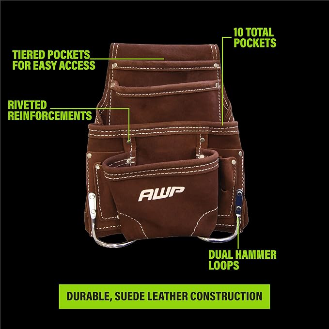 AWP Tool Pouch, Electrician Tool Pouch, Premium, Professional Multi-Pocket Organizer