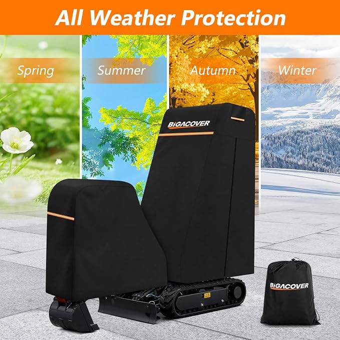 Heavy Duty Mini Excavator Cover, 6-Layer 600D Oxford Fabric with Inner Cotton Split Design for Better Fit, Waterproof All-Weather Machine Protection for 1.7 Ton Mini Excavator (M - 1.6-2.3 Ton)