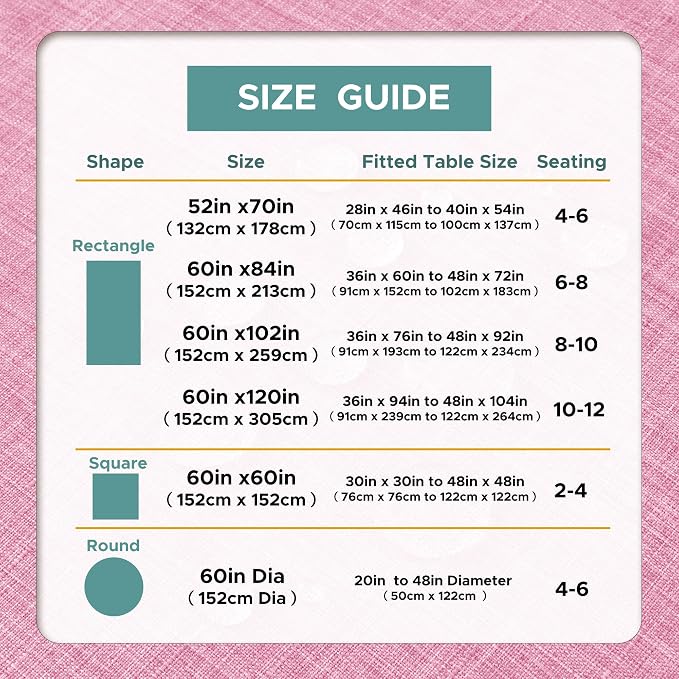 Outdoor Tablecloth with Umbrella Hole - Patio Table Cloth Zippered Round 60 Inch, Pink Linen-Look Polyester Table Cover Water Resistant for Picnic Outside