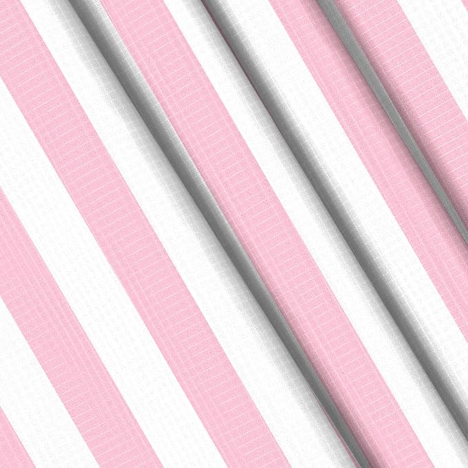 Beach Blanket Sandproof Waterproof,Extra Large Picnic Blanket 9 Ft X 10 Ft for 8 Adults with Stakes and Sand Pocket, Compact Lightweight Sand Free Beach Mat Essential- Pink Striped