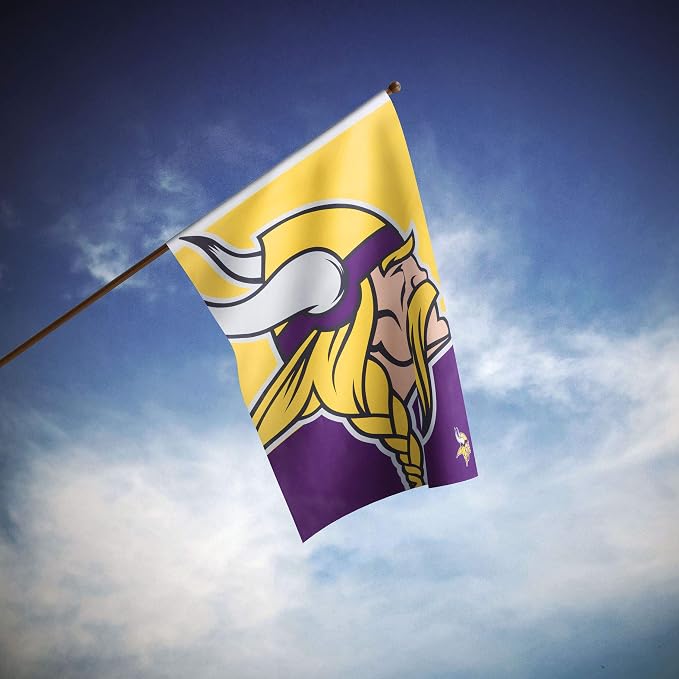 NFL Double Sided Team Logo Vertical Flag (40" x 28")