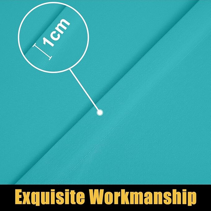 Smiry 6 Pack Rectangle Picnic Table Cloth, Waterproof Elastic Fitted Tablecloths, Washable Polyester Rectangular Patio Table Cover for Camping, Indoor and Outdoor (Turquoise, 30"x96")