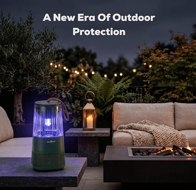 Mosquito Killer Outdoor, Indoor Flying Mosquito Trap, 1 Acre Coverage, Flying Insect Trap, Indoor Bug Catcher Plug in, Compact Mini Size