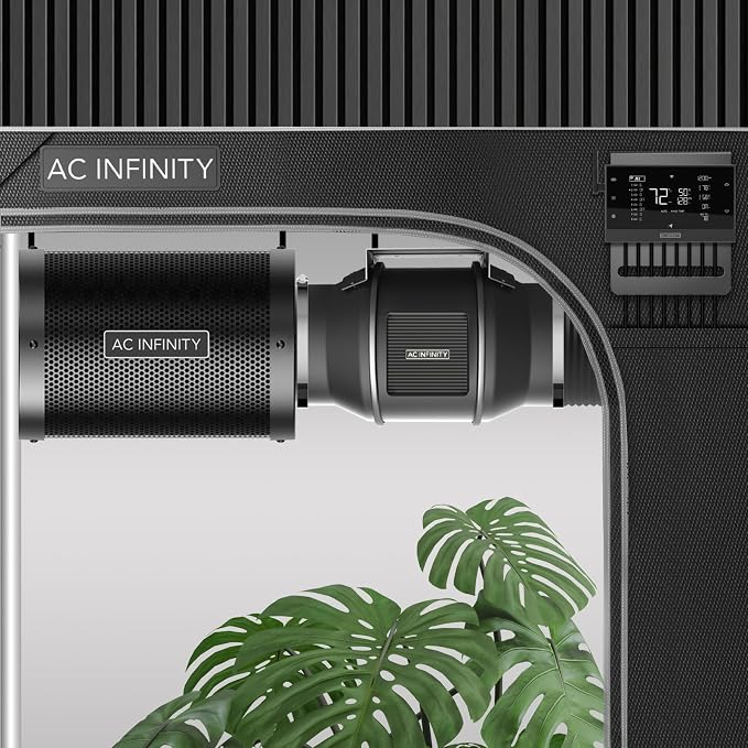 AC Infinity Air Filtration PRO Kit 6”, AI Controller with WiFi App Control. | Inline Fan and Carbon Filter Combo, Cooling and Ventilation System for Grow Tents, Hydroponics, Indoor Gardening