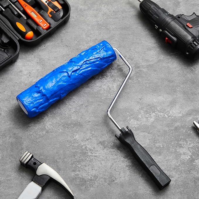 1 Pcs Concrete Texture Roller Stamp, Stone Pattern Decorative Cement Roller for Driveway Patio Walkway, Professional Concrete Imprint Tool for DIY Landscaping & Masonry (8.5" X 2-5/8")