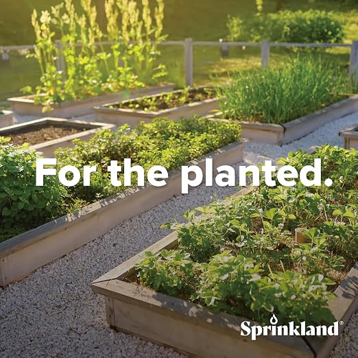 Sprinkland® Drip Irrigation Repair and Extension Kit | Made in USA | 107 Piece | 1/4” Fittings, Emitters & Tubing