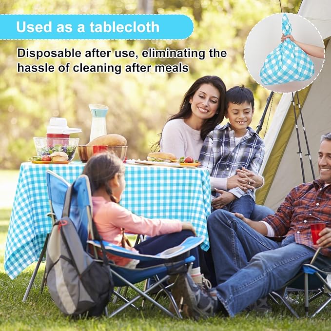 4 Pcs Disposable Outdoor Picnic Blankets 70.9''x70.9'' Portable Pocket Blanket Foldable Waterproof Picnic Mats Sandproof Beach Blanket with Ground Spikes for Beach Travel Hiking Camping