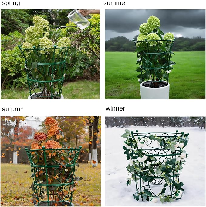 24.6" Peony Support Heavy Duty Garden Cage for Peonies, Dahlias & Hydrangeas - Durable Metal Plant Support for Outdoor Garden Flowers & Landscape Decoration | Easy Installation for Gardeners