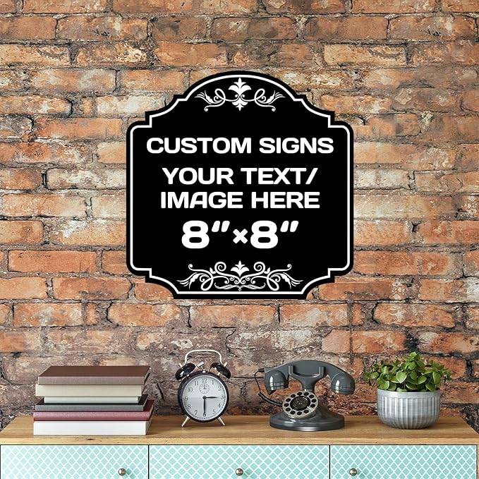 Personalized Aluminum Metal Signs - Weatherproof, Custom Text & Picture, Multiple Sizes, Hazard, Garden, Custom Door, Business Signs