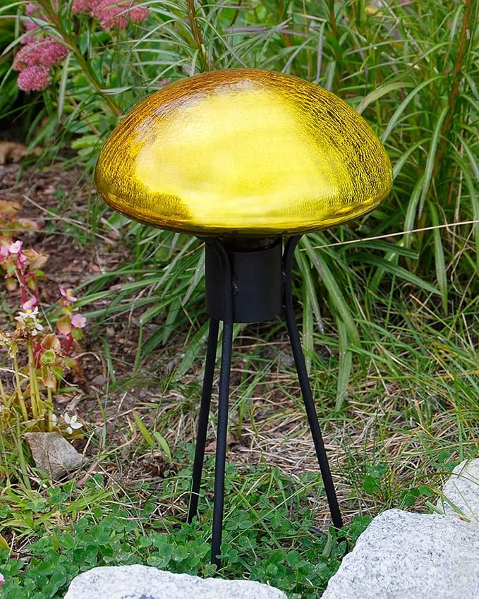 ACHLA Designs Trestle II Gazing Globe Stand, 14-in, Black Powdercoat Finish
