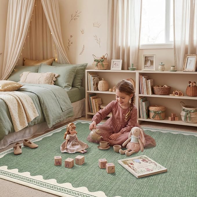 GarveeHome Scalloped Rug