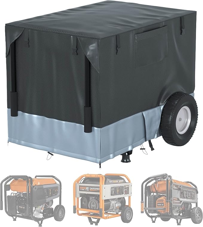 Generator Running Cover, Compatible with Generac XT8500EFI, GP3600, and Similar Size Generators - Can Be Used While Running