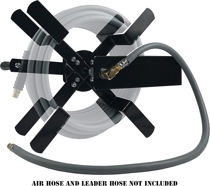 Primefit HRM38100 Manual Air Hose Reel with 100ft Capacity using 3/8" ID Air Hose