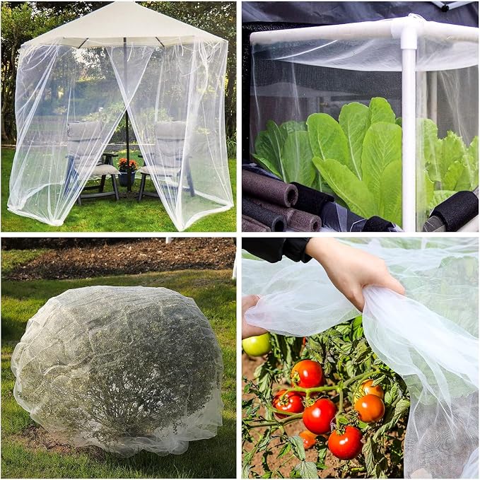 10 X100FT Garden Mesh Netting Barrier, Fruit Tree Plant Netting for Vegetable Blueberry Bushes Protection