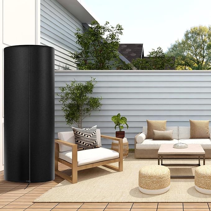 LPG Patio Heaters Cover, Cylinder Tower Patio Heater Covers, Heavy-duty and Weather-resistant Oxford Fabric, Waterproof, Dust-proof, Snow-proof, Windproof, with Zipper and Storage Bag
