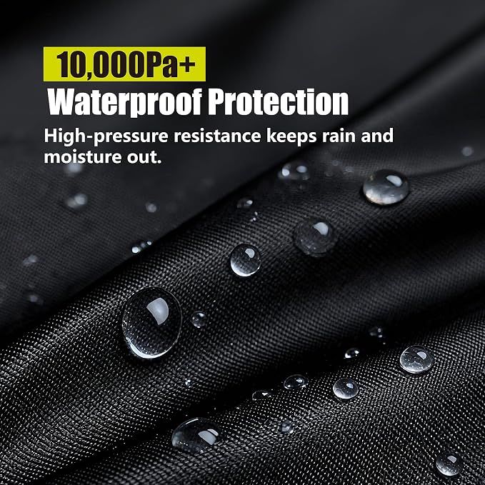 YSPACE Zero Turn Lawn Mower Cover, Heavy Duty 600D Waterproof Cover with Reflective Strips, Fits Up to 60" Deck, Windproof Buckles & Storage Bag for Greenworks, EGO, Craftsman, Husqvarna, Honda